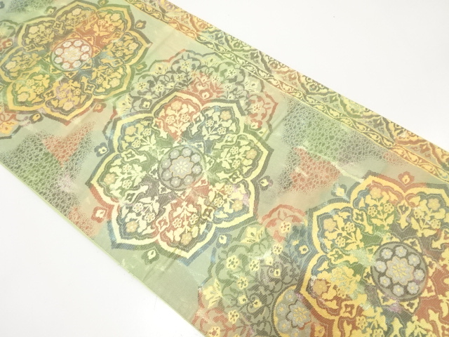 アンティーク　華紋織り出し袋帯（着用可）